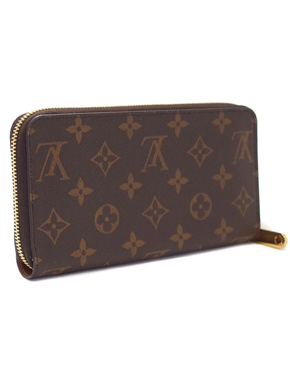 Louis Vuitton Zipper Monogram Zippy Long Wallet Round Brown